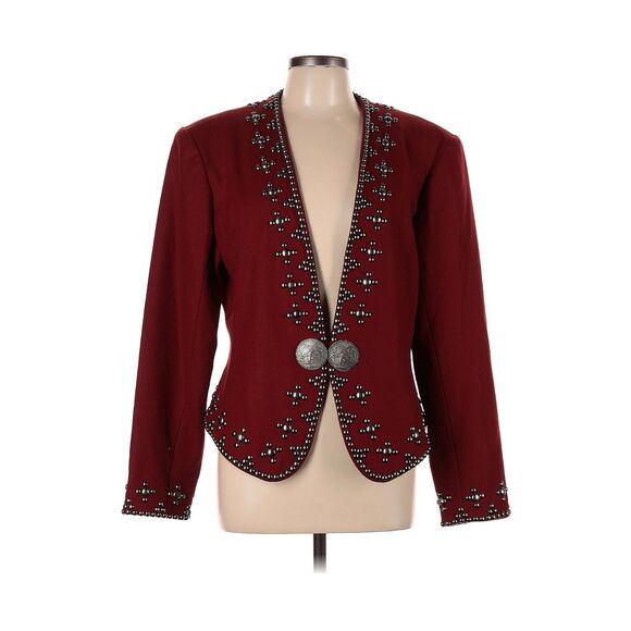 Double D Ranch Maroon Embellished Blazer - Picture 1 of 14